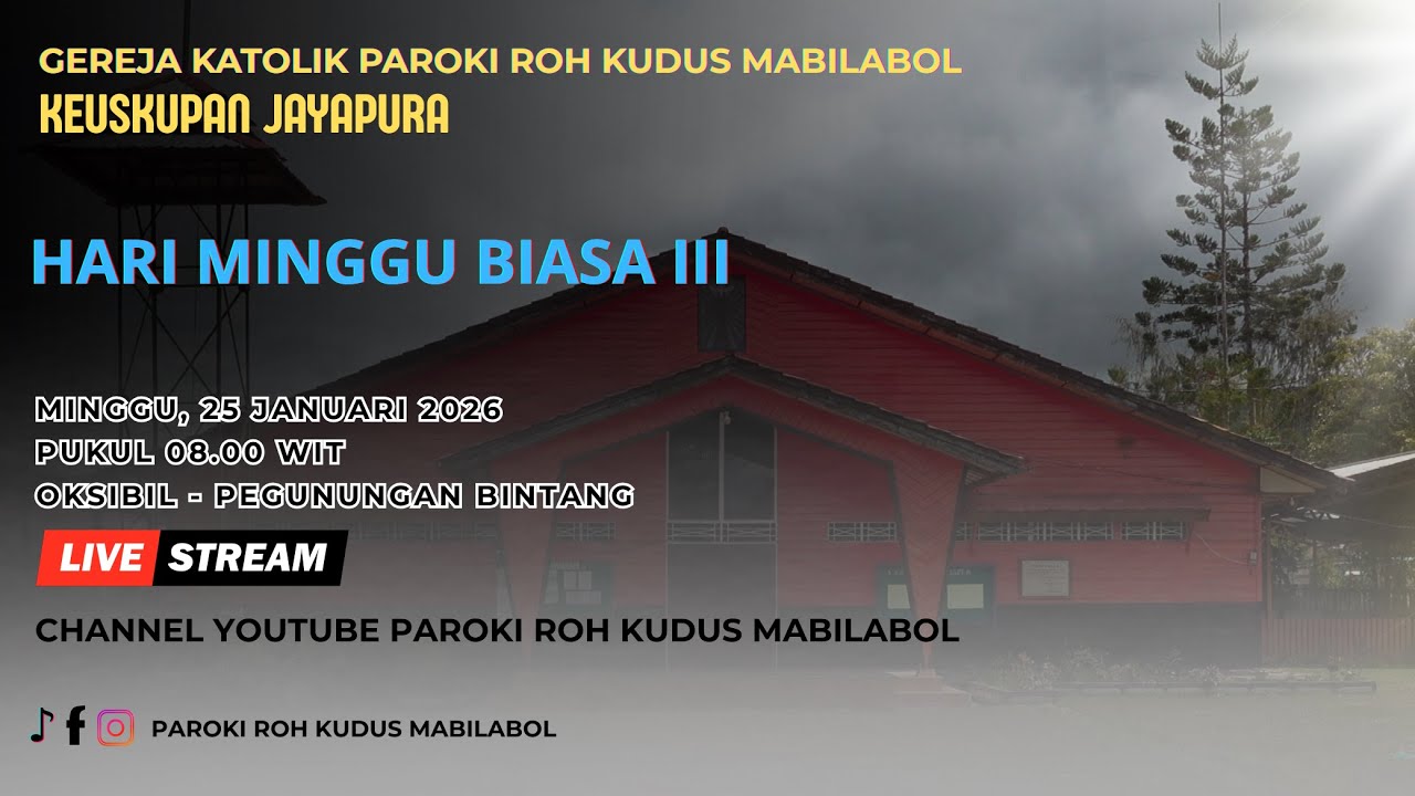 MISA MINGGU BIASA III | MINGGU, 25 JANUARI 2026 | 08.00 WIT