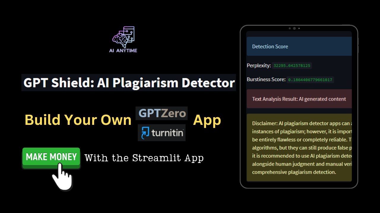Build your own GPTZero and Turnitin like App: AI Plagiarism Detector Tool