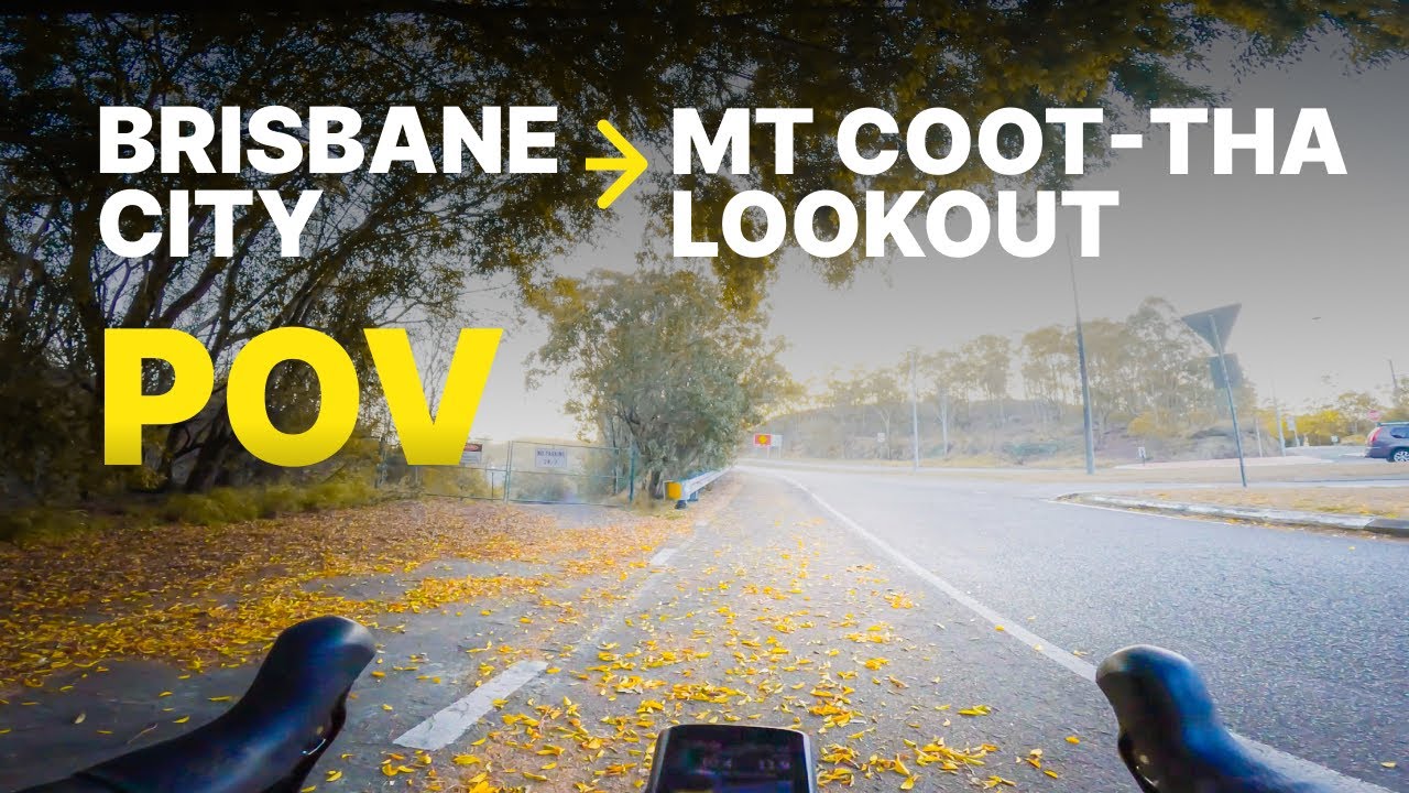 Biking POV Brisbane city to mt Coot-tha Lookout