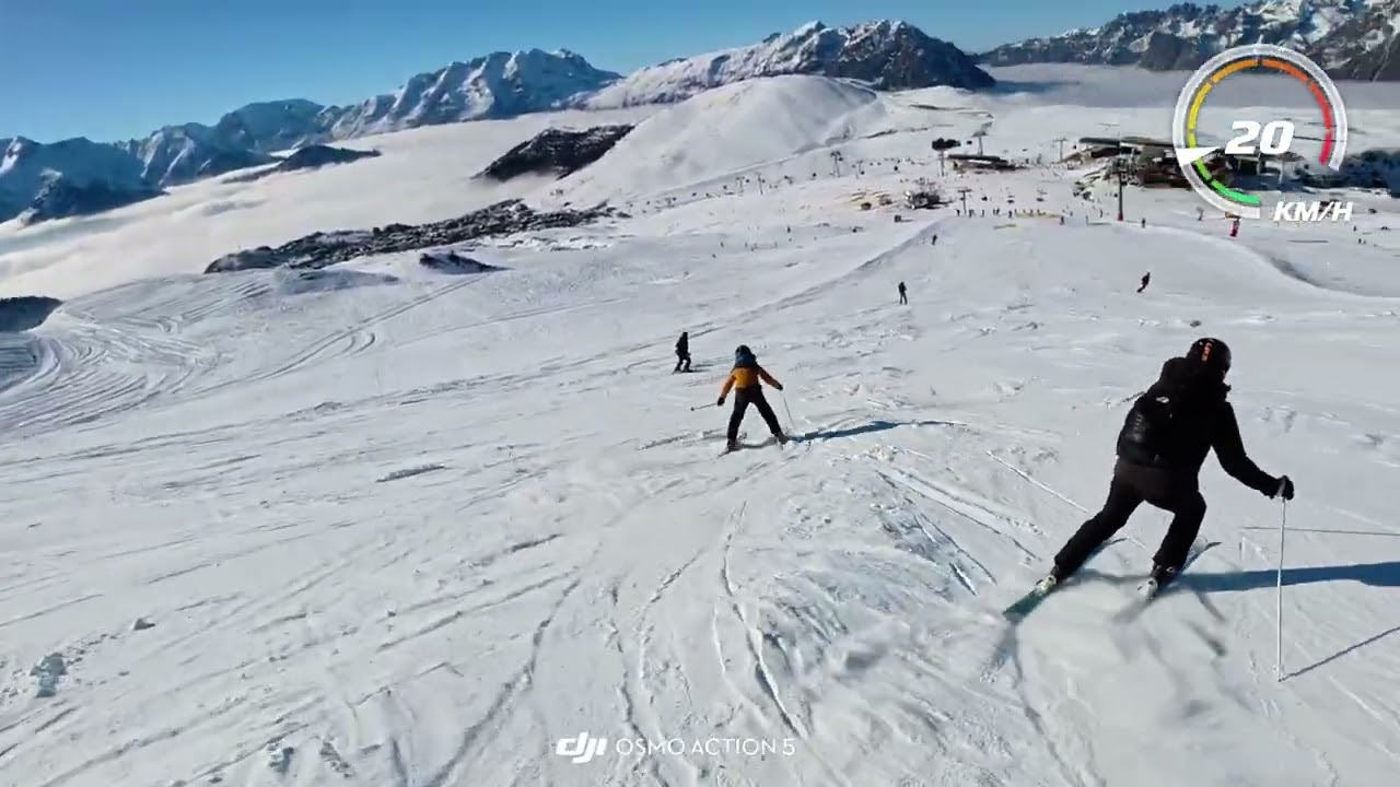 Alp d'huez NYE 2025/2026 Marmotes 2 top to valley