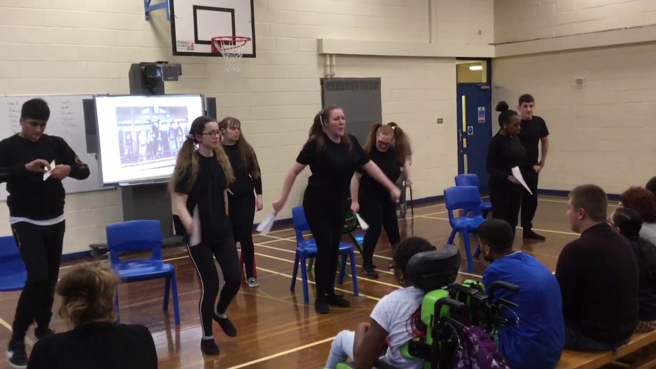 Revolting Children rehearsal (Southfield School Bradford's version)