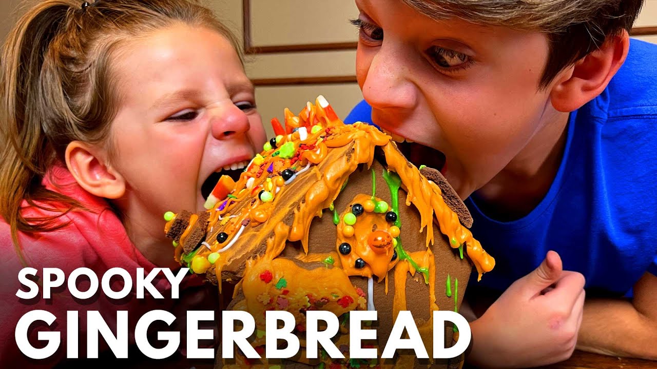 Food Challenge - Halloween Gingerbread Houses
