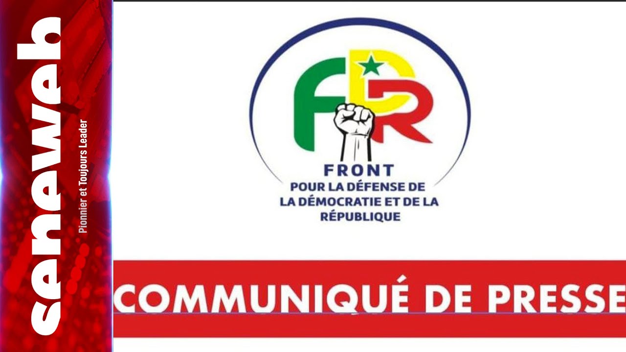 Suivez le Point de Presse du FDR...