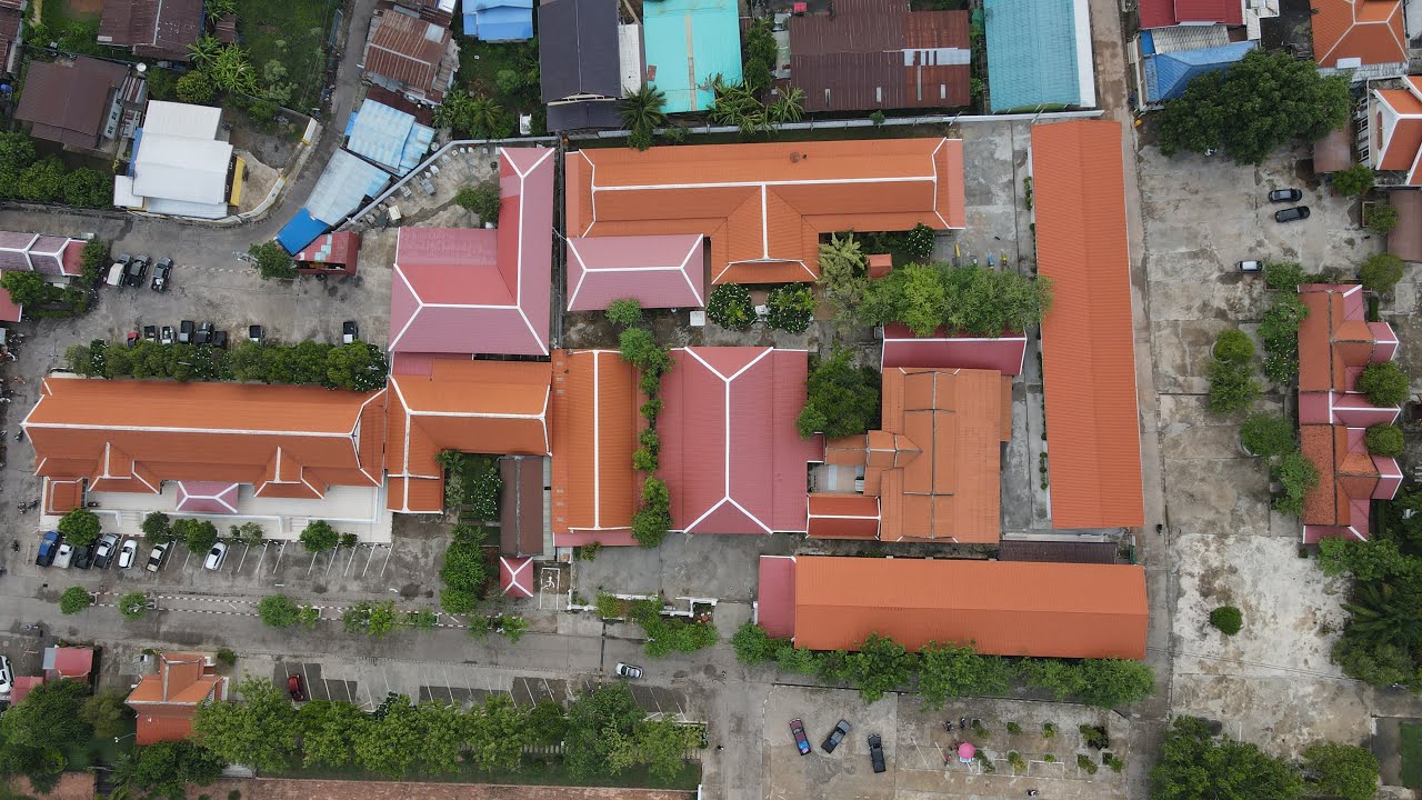 Aerial view of Wat Tra Phang Thong