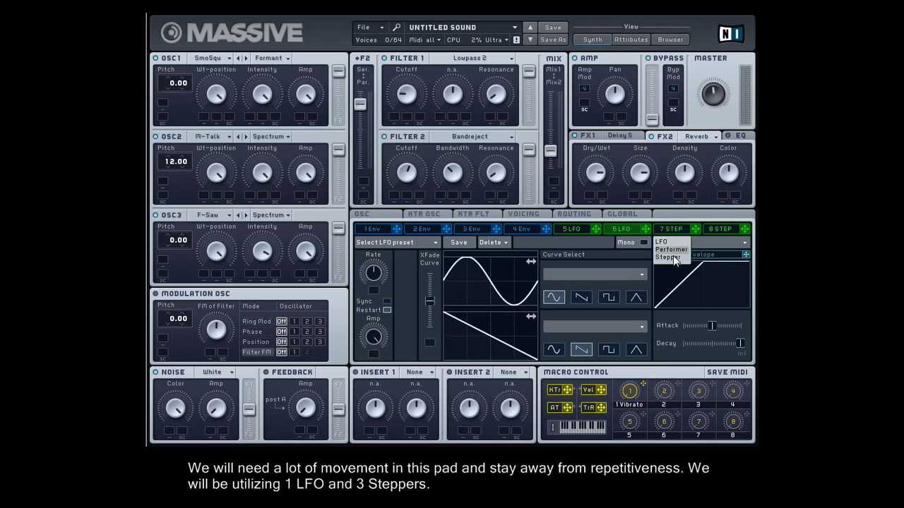 Hans Zimmer - Man of Steel - Pad Synth Tutorial - NI Massive