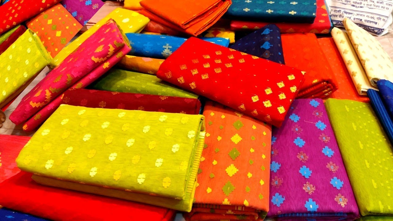 কারখানায় মিডিয়াম দামের আরজিনাল জামদানি শাড়ি কম দাম/Original Jamdani sari factory at low price