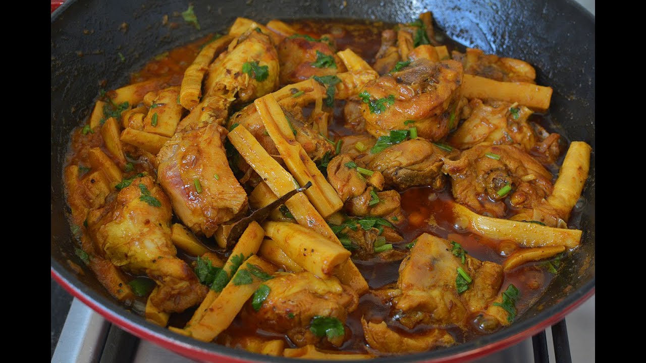 CHICKEN AND BAMBOO SHOOT CURRY || BAMBOO SHOOT WITH CHICKEN