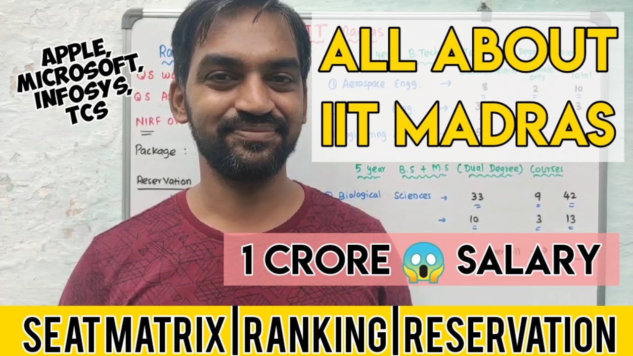 IIT Madras | Ranking | Reservation | Salary | Courses | Seat matrix | JEE Main 2021 | JEE Advanced