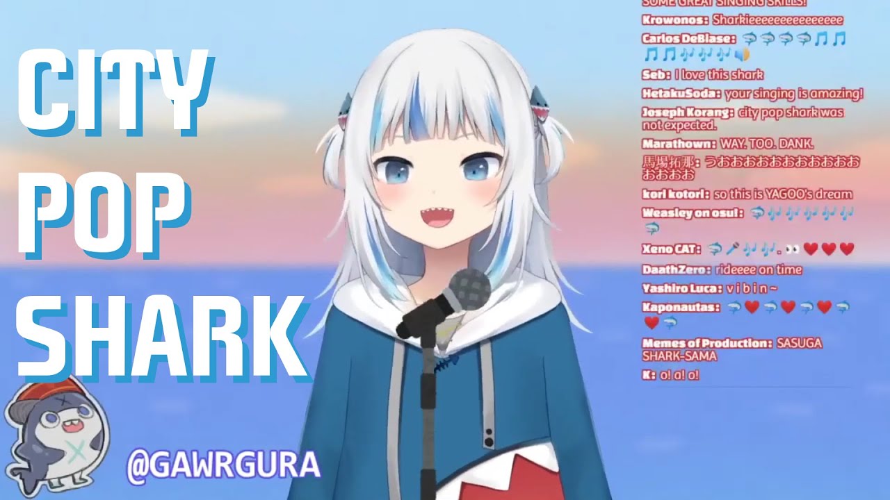 Gawr Gura sings Tatsuro Yamashita's RIDE ON TIME [English Subbed]