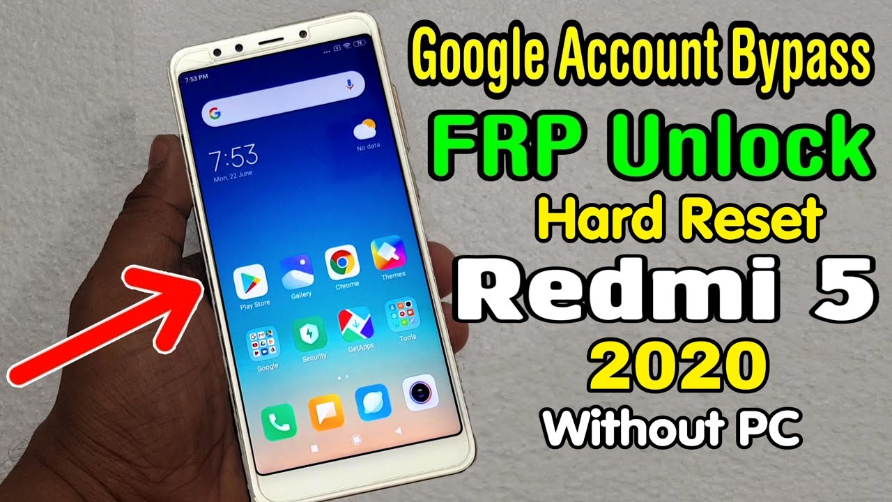 Redmi 5 (MDI1) Hard Reset & Google FRP Bypass 2020 || MIUI 11 (Without PC)