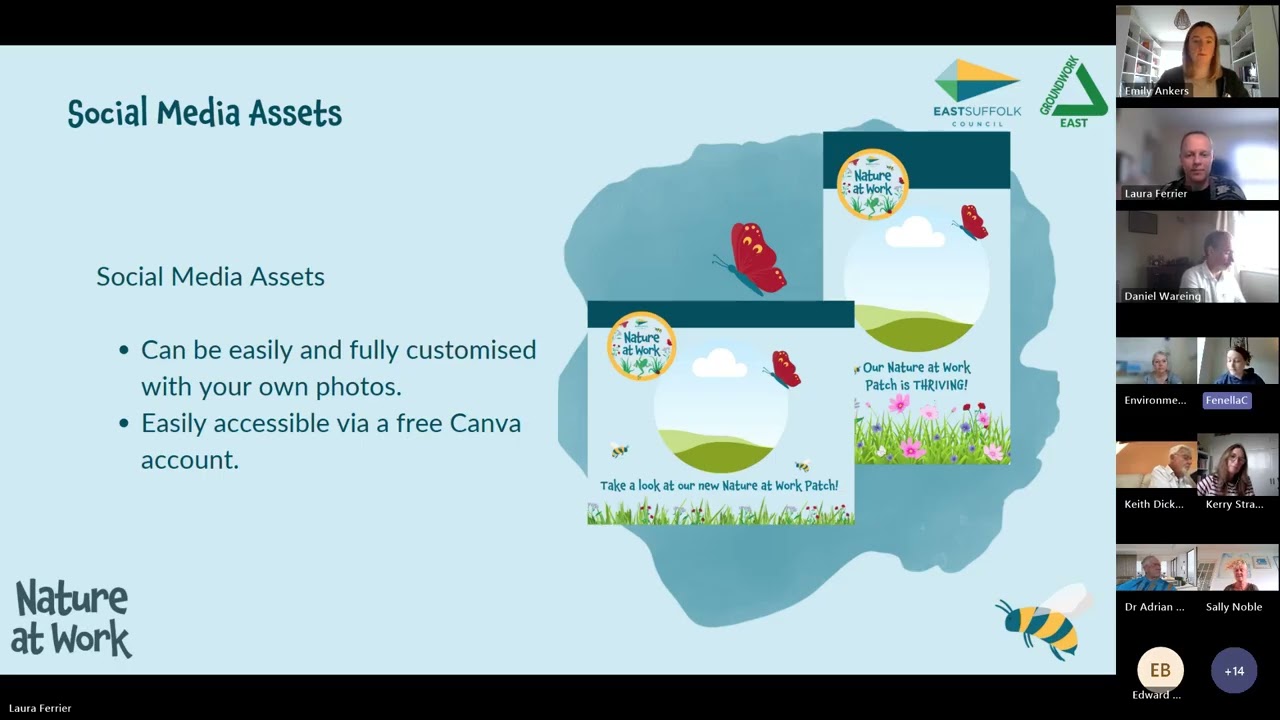 Nature at Work webinar for town and parish councils in East Suffolk - Full Meeting Recording
