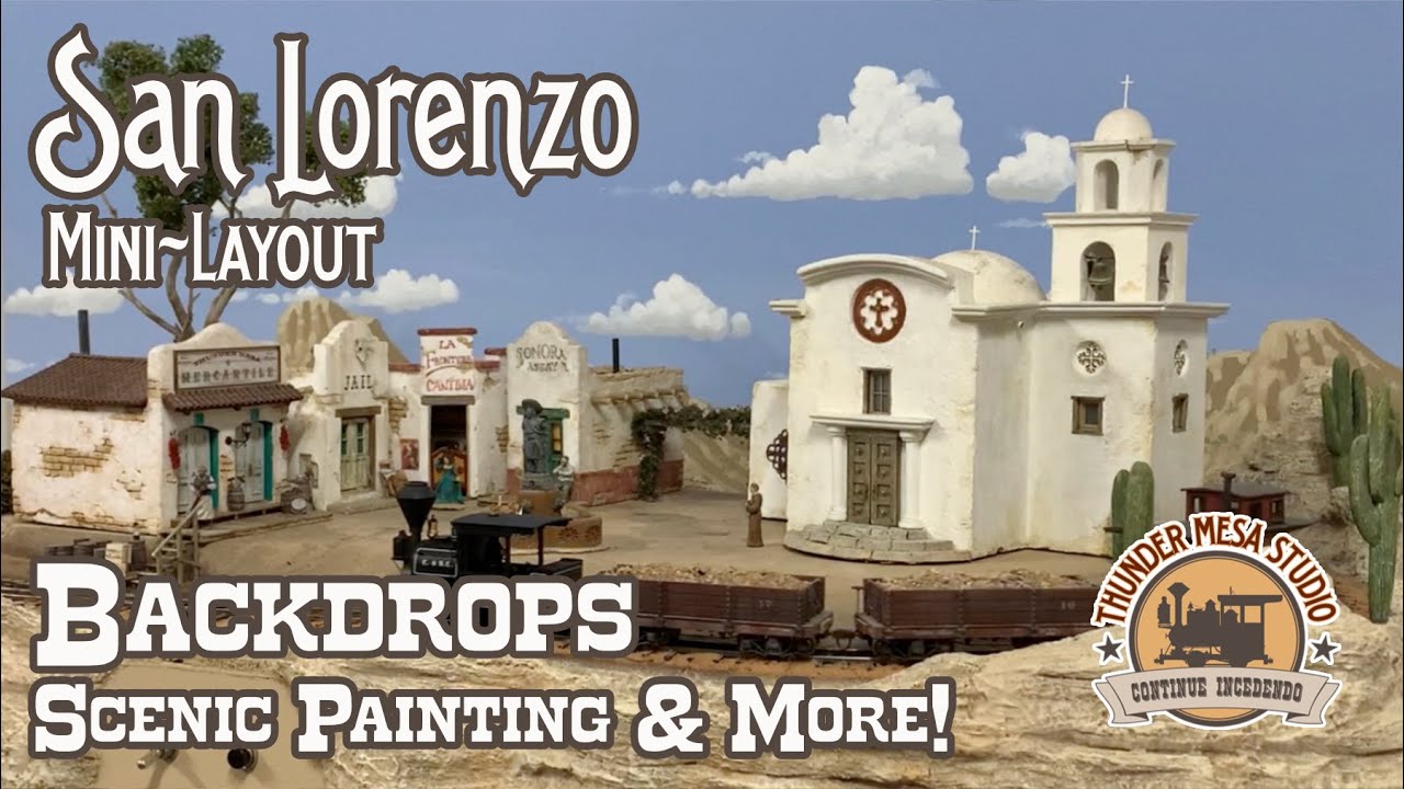 San Lorenzo Mini Layout | Finishing Track, Scenic & Backdrop Painting!