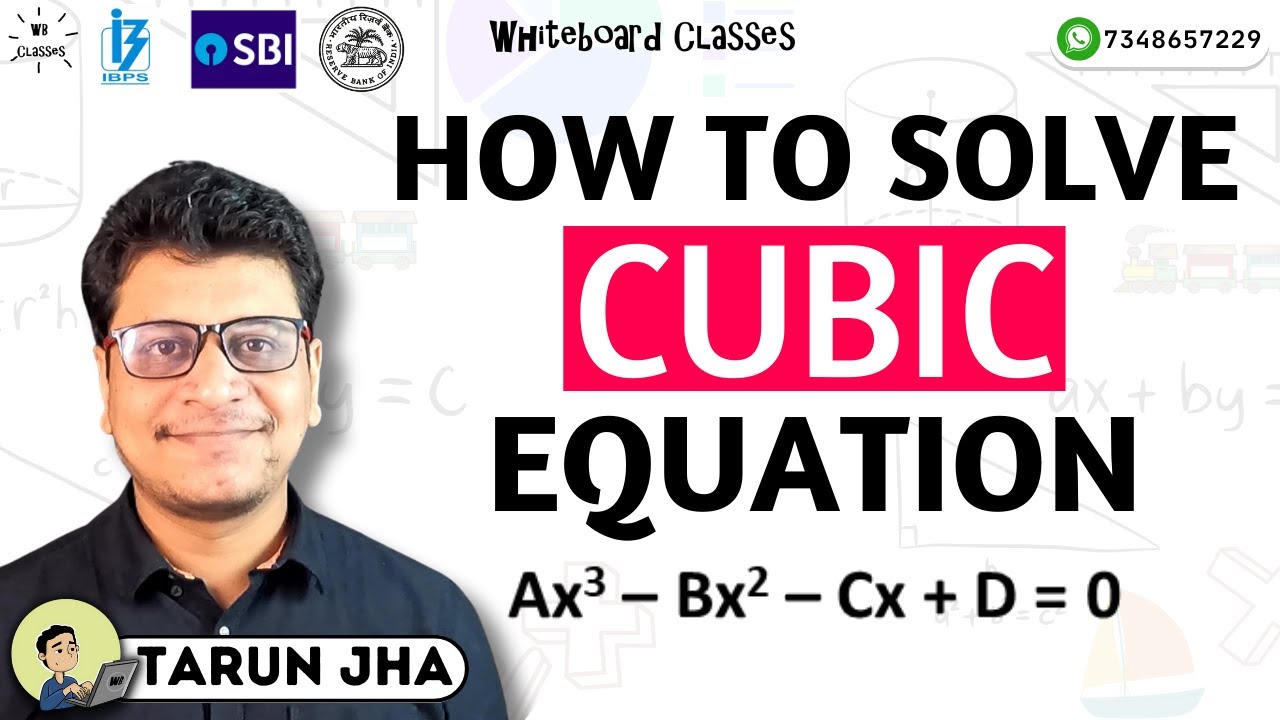CUBIC EQUATION - Sum of roots and product of root | Tarun Jha | SBI PO | IBPS PO #bankingexams