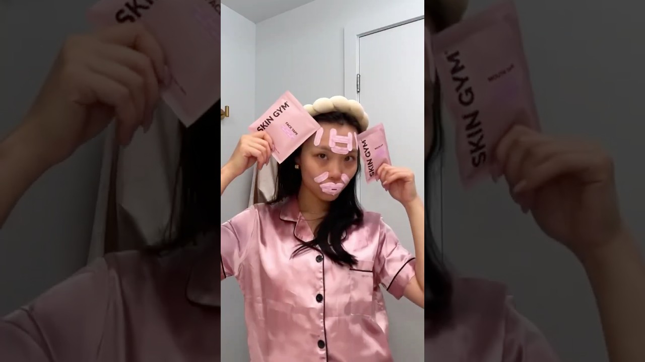 Before and After skincare routine using one of our fave beauty hacks &mdash;The Face Tape!🩹💖 #facetape