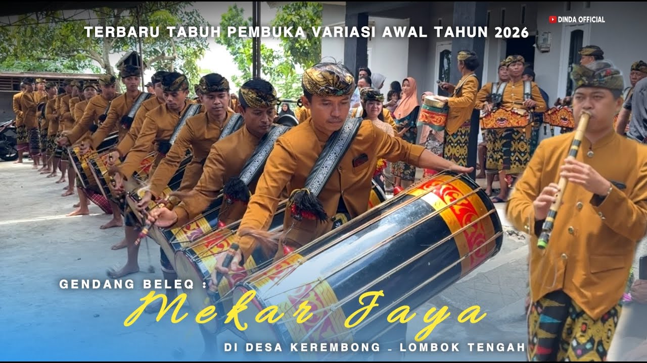 TERBARU TABUH PEMBUKA VARIASI AWAL TAHUN 2026 GENDANG BELEQ MEKAR JAYA DI DESA KEREMBONG