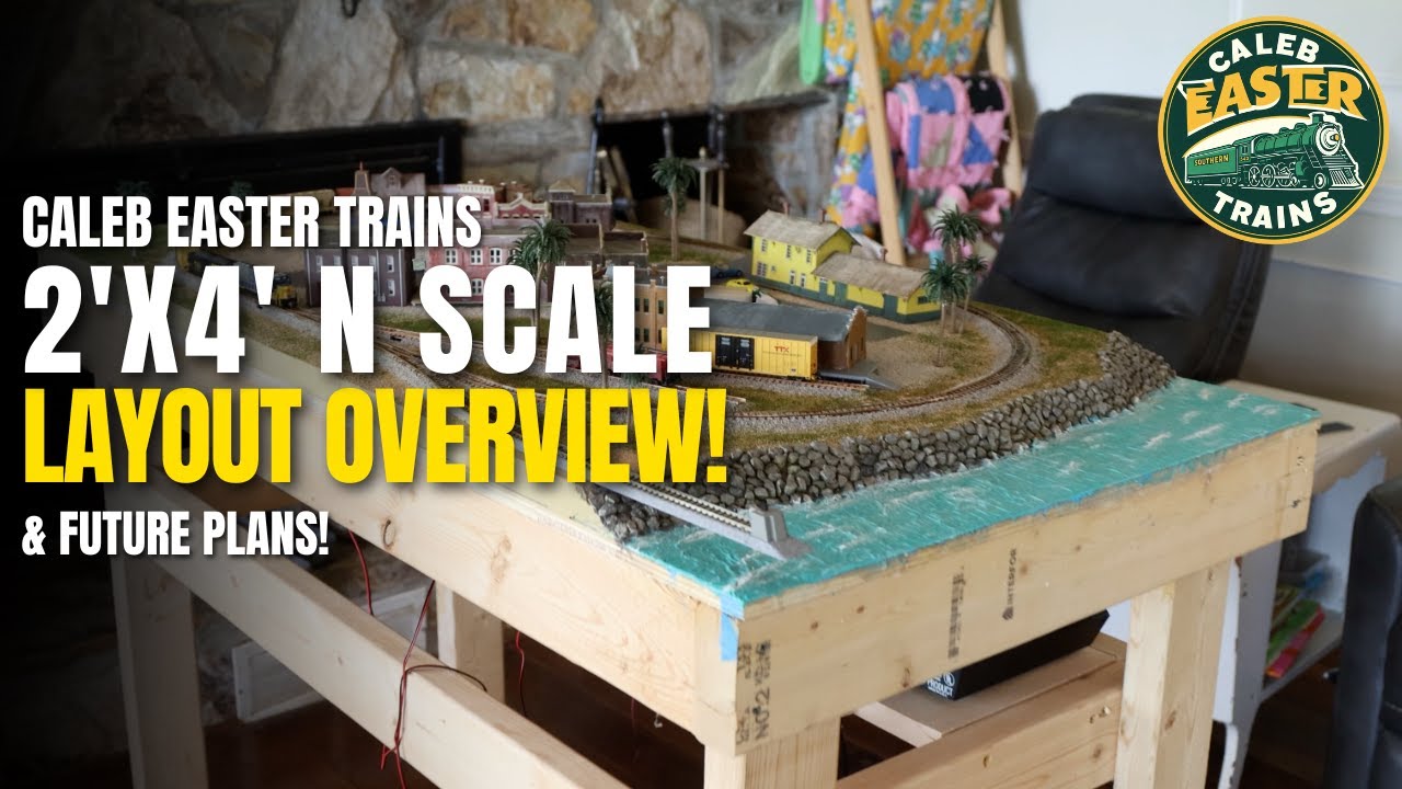 2x4 N Scale Florida Layout Overview! - Caleb Easter Trains