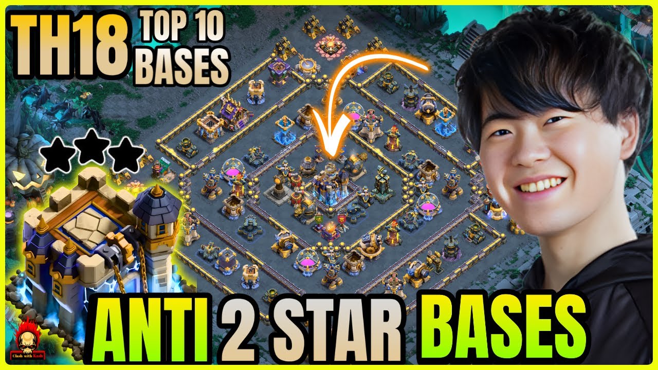 NEW ANTI 3 STAR TOP 10 TOWNHALL 18 BASE ! TH18 LEGEND BASES WITH LINK ! ANTI 2 STAR TH18 WAR BASE