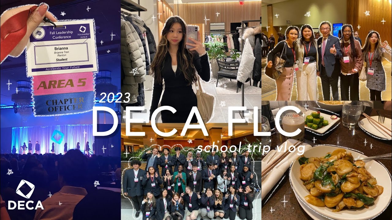 *overnight* school trip DECA FLC 2023 vlog | junior year 📊