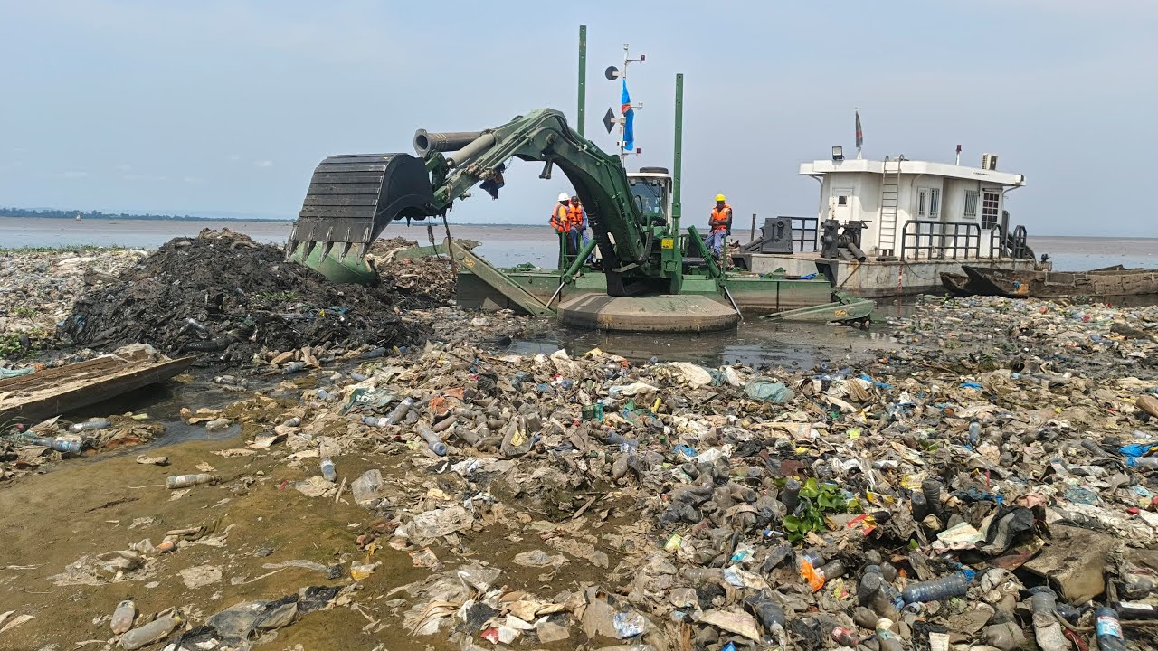 🔴 INONDATION EZO SILA NA KINSHASA : RVF ASALI DRAGAGE YA CONFLUENCE YA RIVIÈRE FUNA