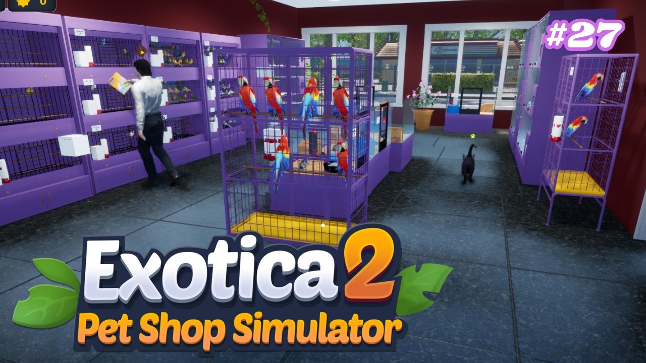 Ящерицы и попугаи в Exotica 2 Pet Shop Simulator, эпизод 27
