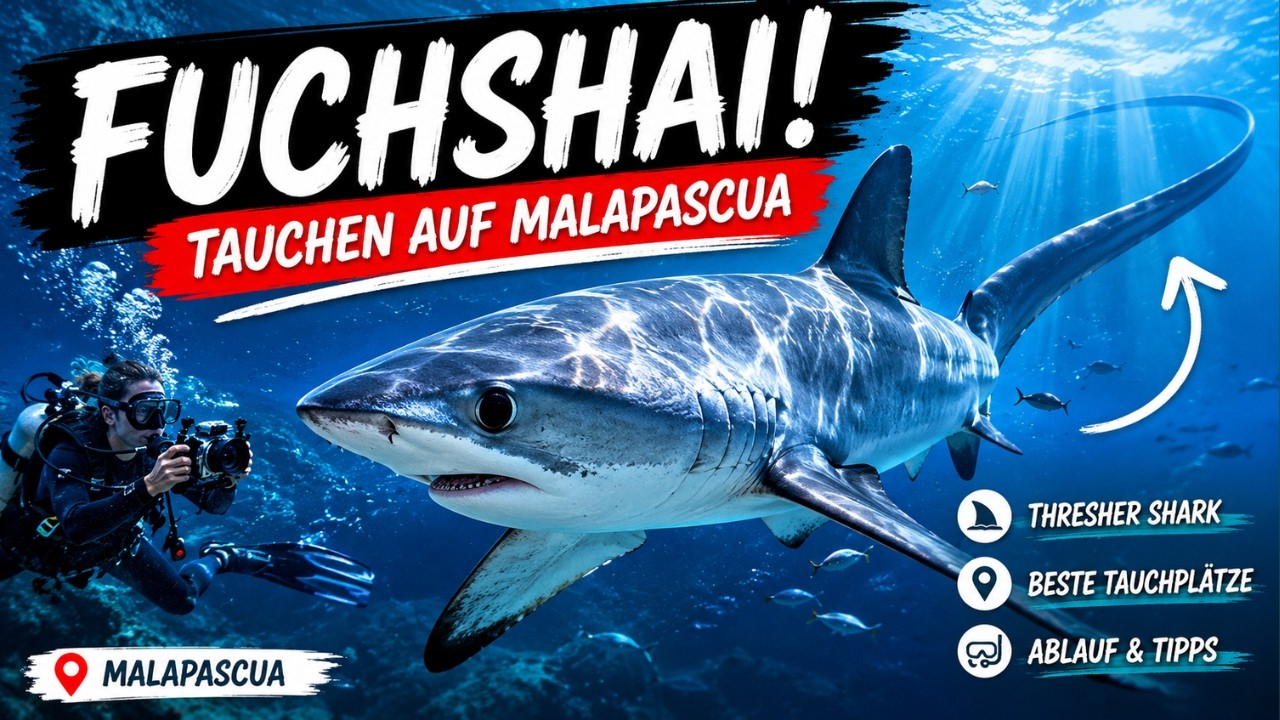 Philippinen: Tauchen mit dem FUCHSHAI (Tresher Shark) 🦈 auf MALAPASCUA!