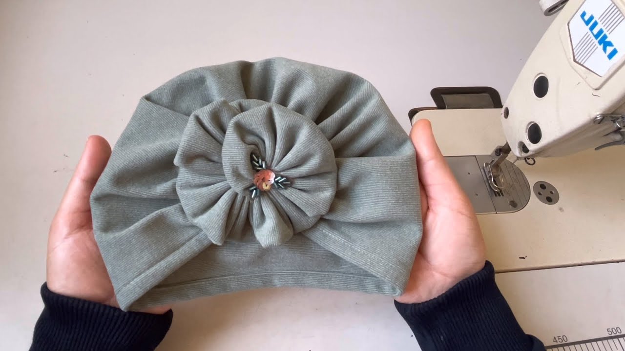 مشروع مربح لفصل الشتاء 💸 خياطة توربان للبنوتات من بقايا قماش مطاطي Diy / How to make a Turban