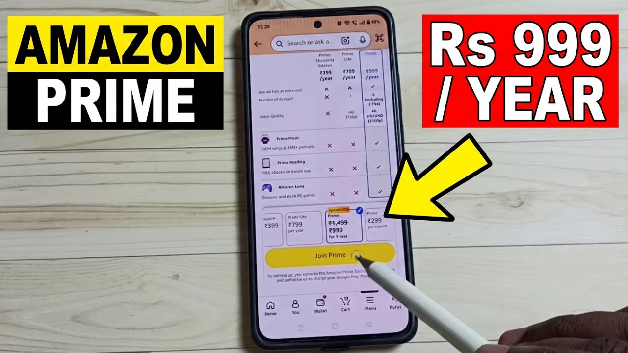 Как получить специальное предложение Amazon Prime за 999 рупий на год: пошаговое руководство