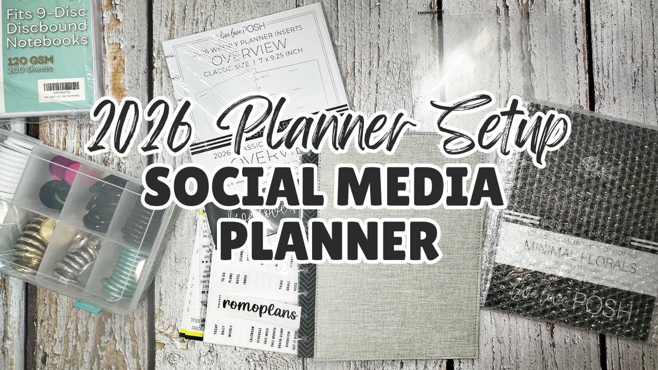 Setting Up my Romoplans Social Media Planner for 2026 | Live Love Posh Inserts