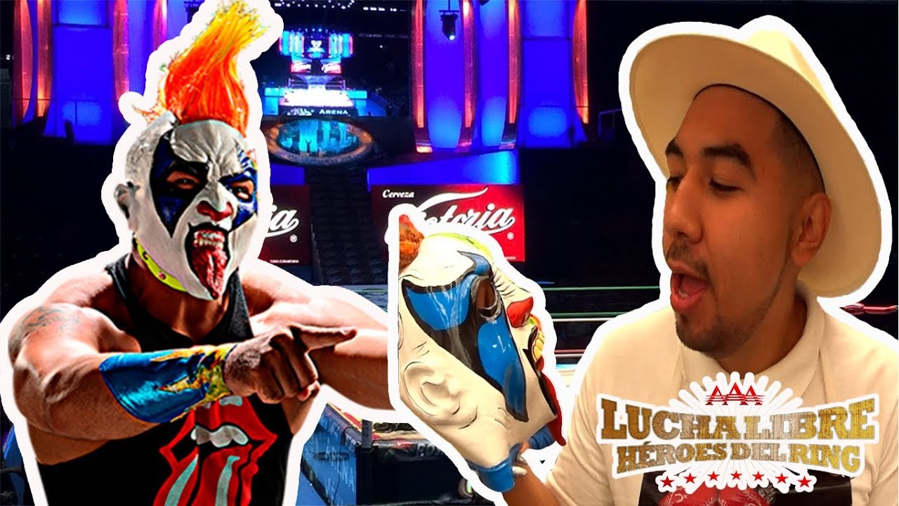 PSYCHO CLOWN SE ENOJARA POR QUE TOQUE SU MASCARA - LUCHA LIBRE AAA WORLD WIDE