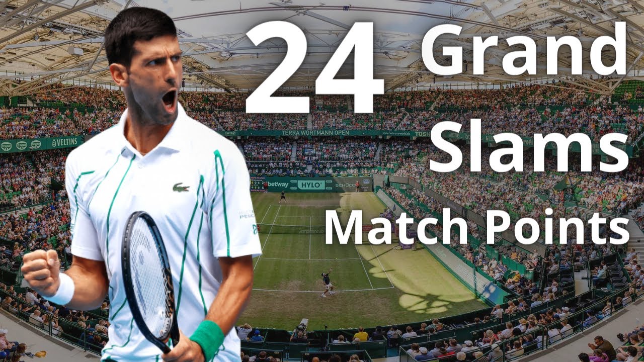 Los 24 MATCH POINTS de Los Grand Slams De Novak Djokovic