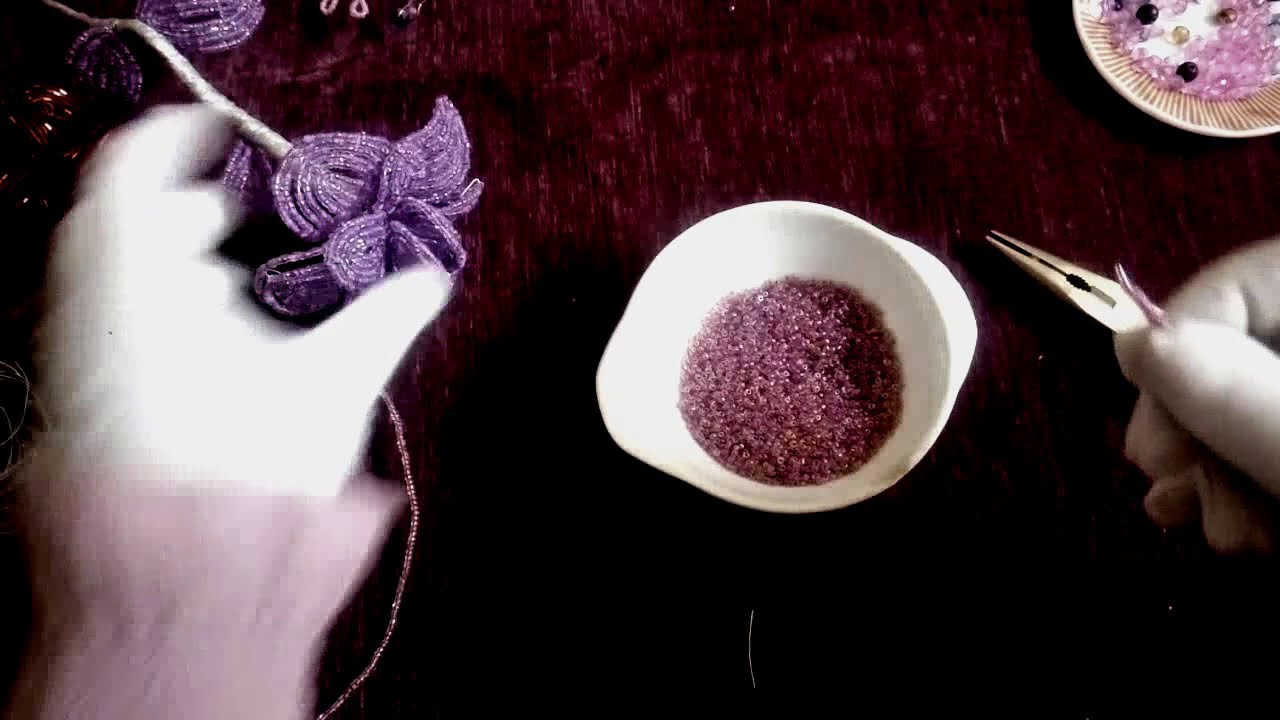 عمل وردة من الخرز جميله  #الجزء_الاول_(1) #مشروع_مربح  fatma saber