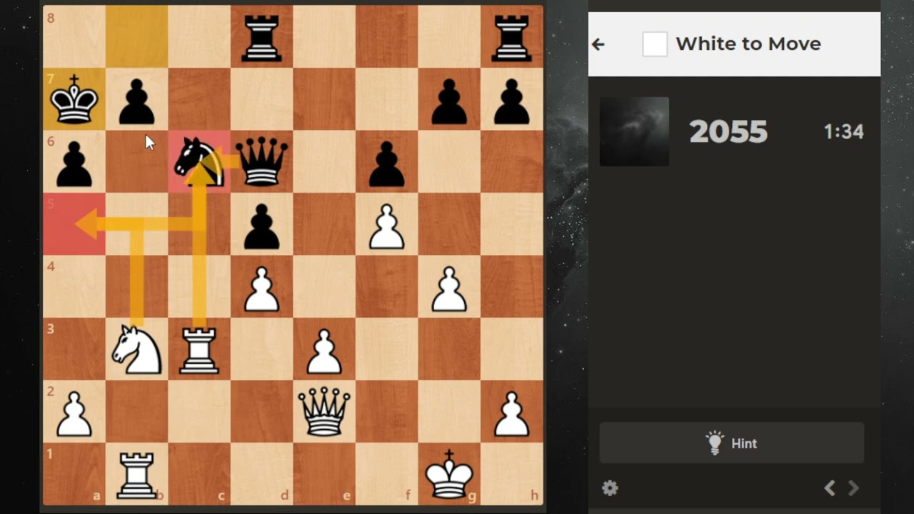Road to 3000 in Puzzle Rating. we won 10 but lost 10 points... Video #59