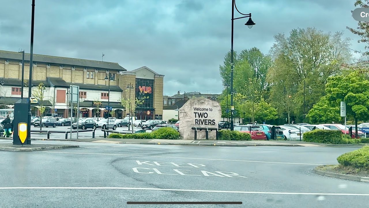 Drive from Feltham London to Staines-upon-Thames.