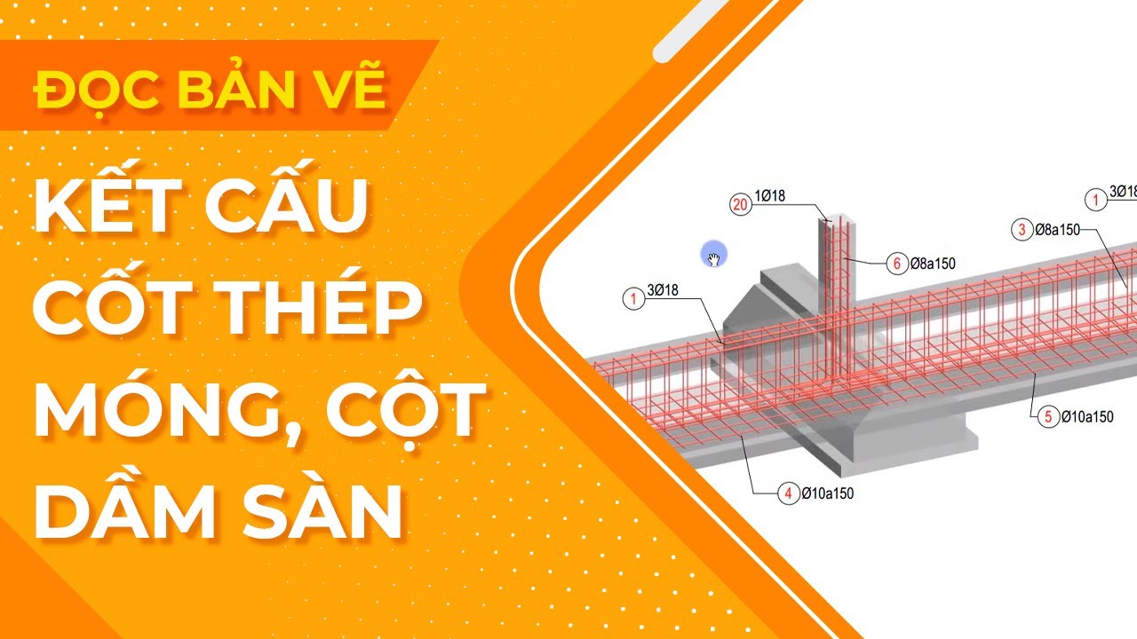 Cách đọc bản vẽ thiết kế nhà ở - Hướng Dẫn Đọc bản vẽ Kết Cấu Cốt Thép móng, cột, dầm sàn