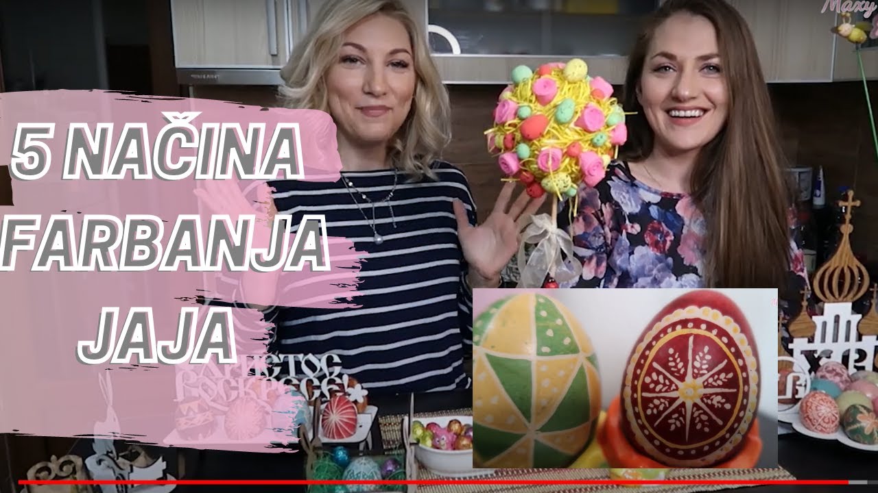 5 TEHNIKA FARBANJA USKRŠNJIH JAJA! Voskom, pastelna, mermerna, krep papir i dekupaž