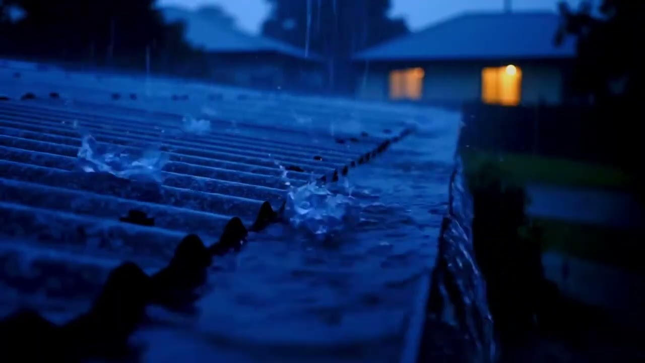 Loud Heavy Rain on Tin Roof at Night ASMR for Deep Sleep, Relaxation and Calm Rain Ambience 327