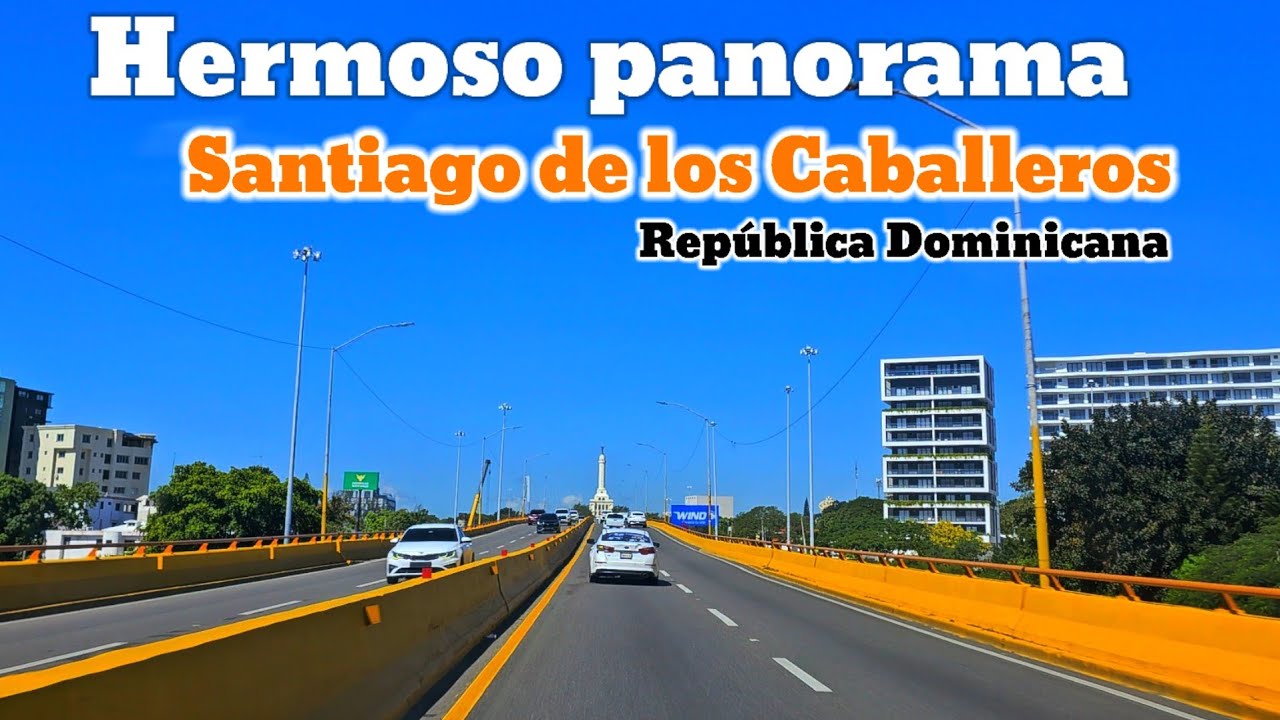 Espectacular panorama de la ciudad de Santiago, República Dominicana 