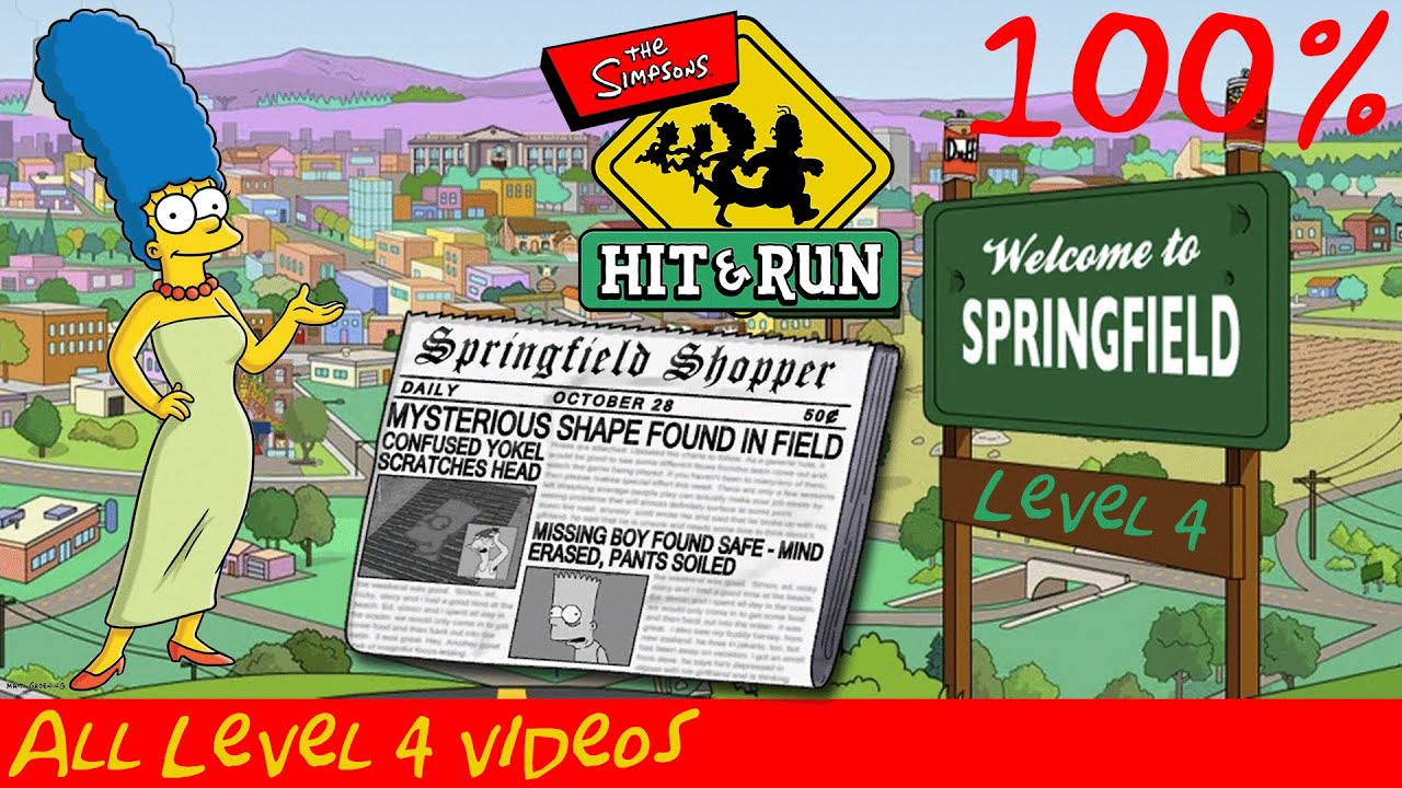 Simpsons hit and run 100%: Level 4