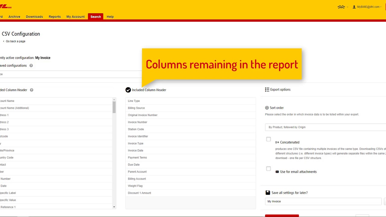 DHL | MyBill | A 'How to Guide'