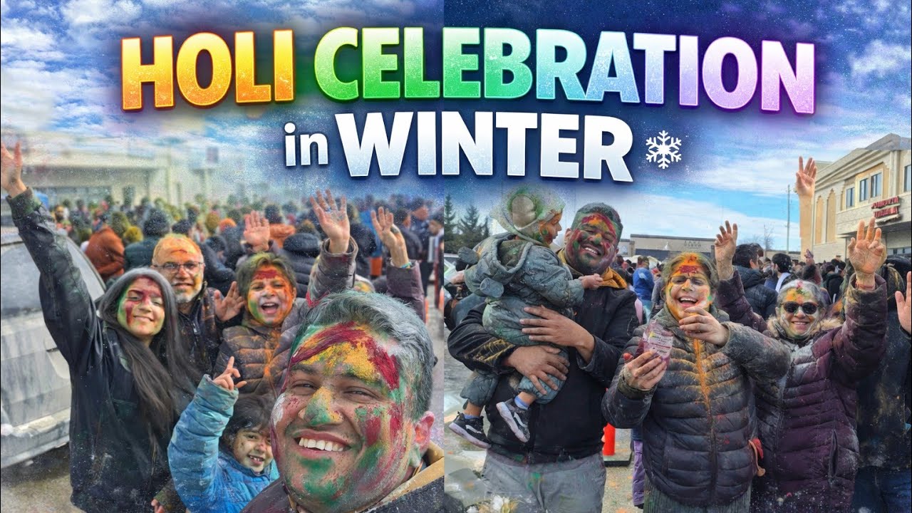 Winter Holi Celebration | Festival of Colours in the Snow