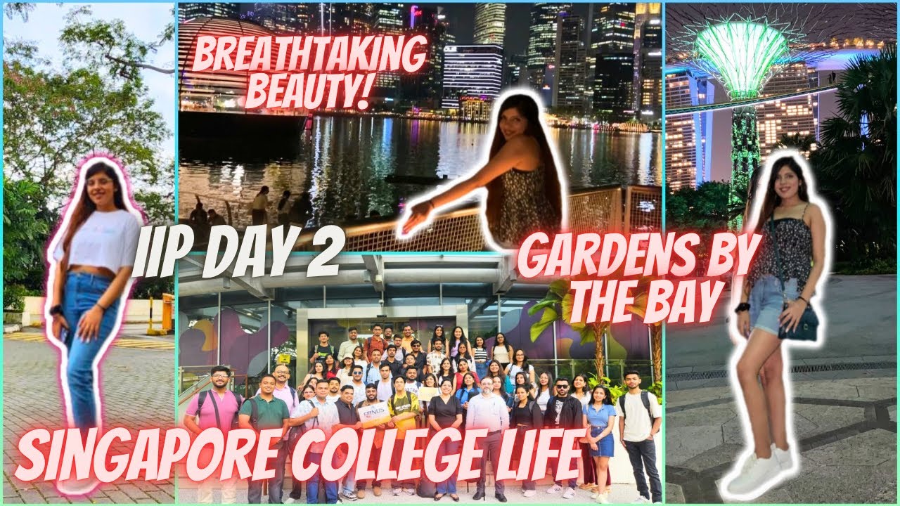 Classes in SINGAPORE 🇸🇬 STRUGGLE for Food? 🤢CHAOTIC Evening🫠|Gardens by the Bay🌺| Marina Bay Sands😍