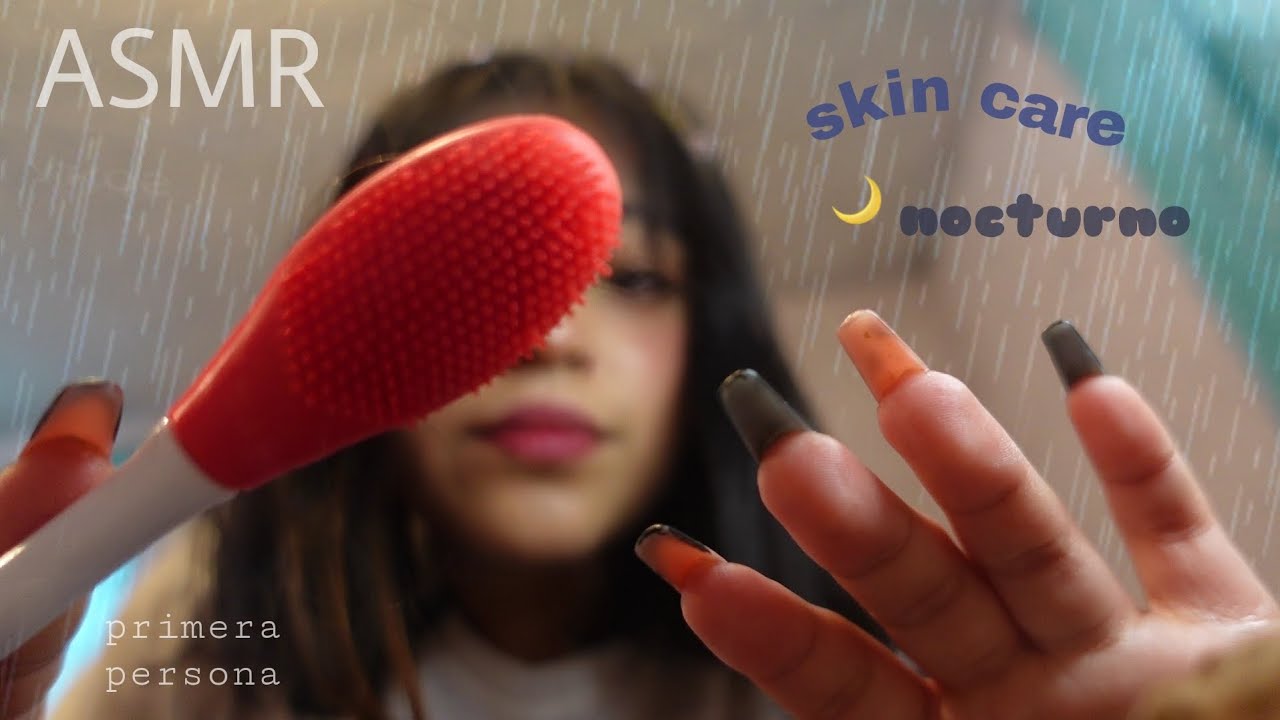 ASMR skin care realista + lluvia de fondo 🌧️