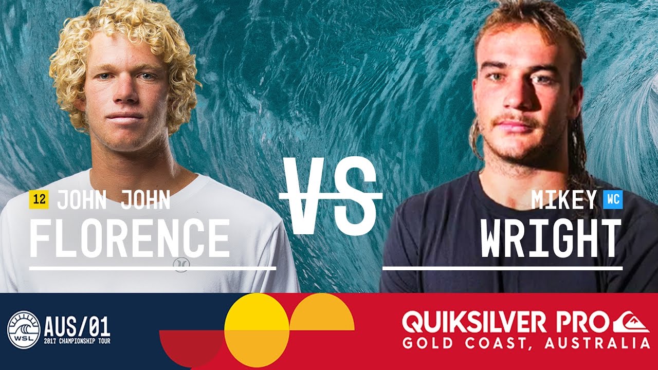 John John Florence vs. Mikey Wright - Quiksilver Pro Gold Coast 2017 Round Three, Heat 6