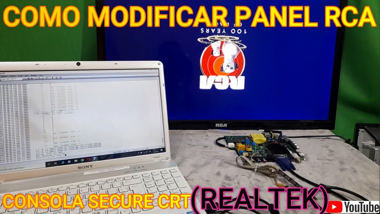 👉COMO MODIFICAR PANEL (IMAGEN) DE SMART TV RCA👈. REALTEK En Consola SECURE CRT y Programador RT809F💯