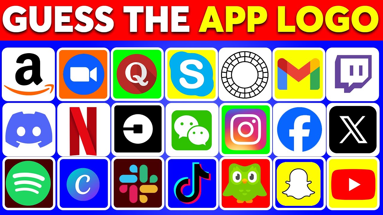Guess the App by Logo! 🧐 | 50 Popular App Logos Quiz | Can You Name Them All?