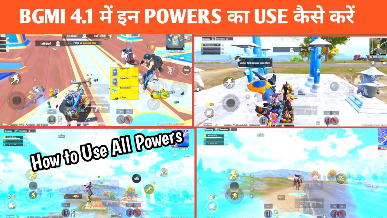 How to Use 4.1 update Bgmi Powers | Bgmi new update me powers ka use kaise kare |