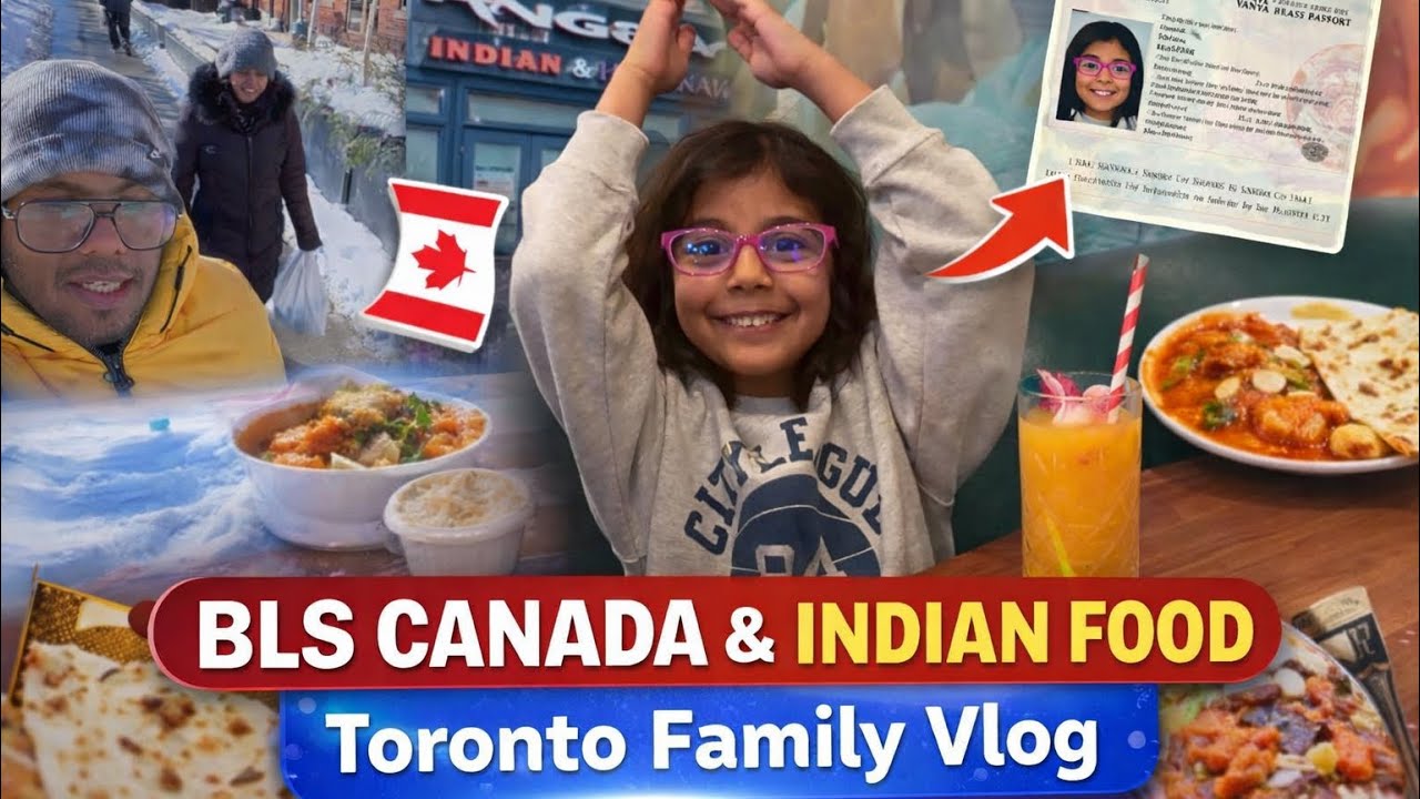 BLS Canada Visit 🇨🇦 | Vanya’s Passport Extension + Indian Food in Toronto