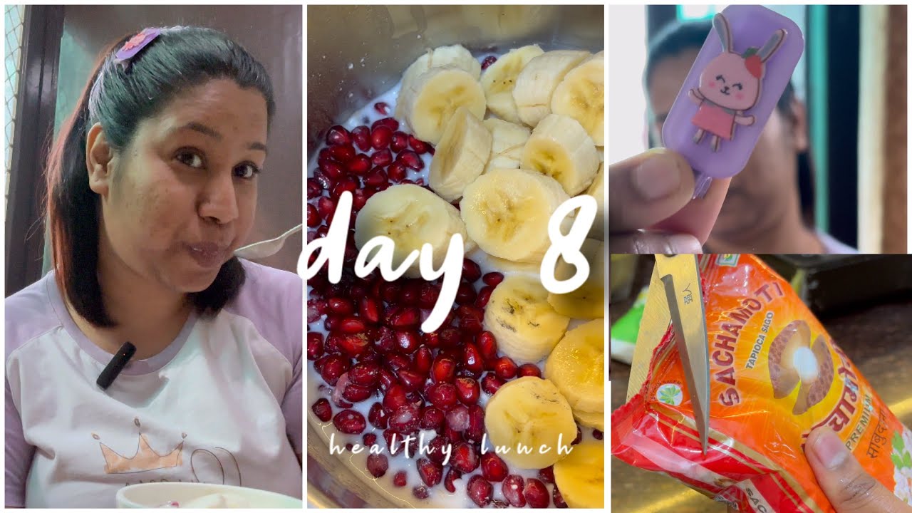 8/365 aaj tha ekadashi vrat🥗 banaya 🍓🍒Fruit Raita living in India vlog #dayinmylife #vlog 
