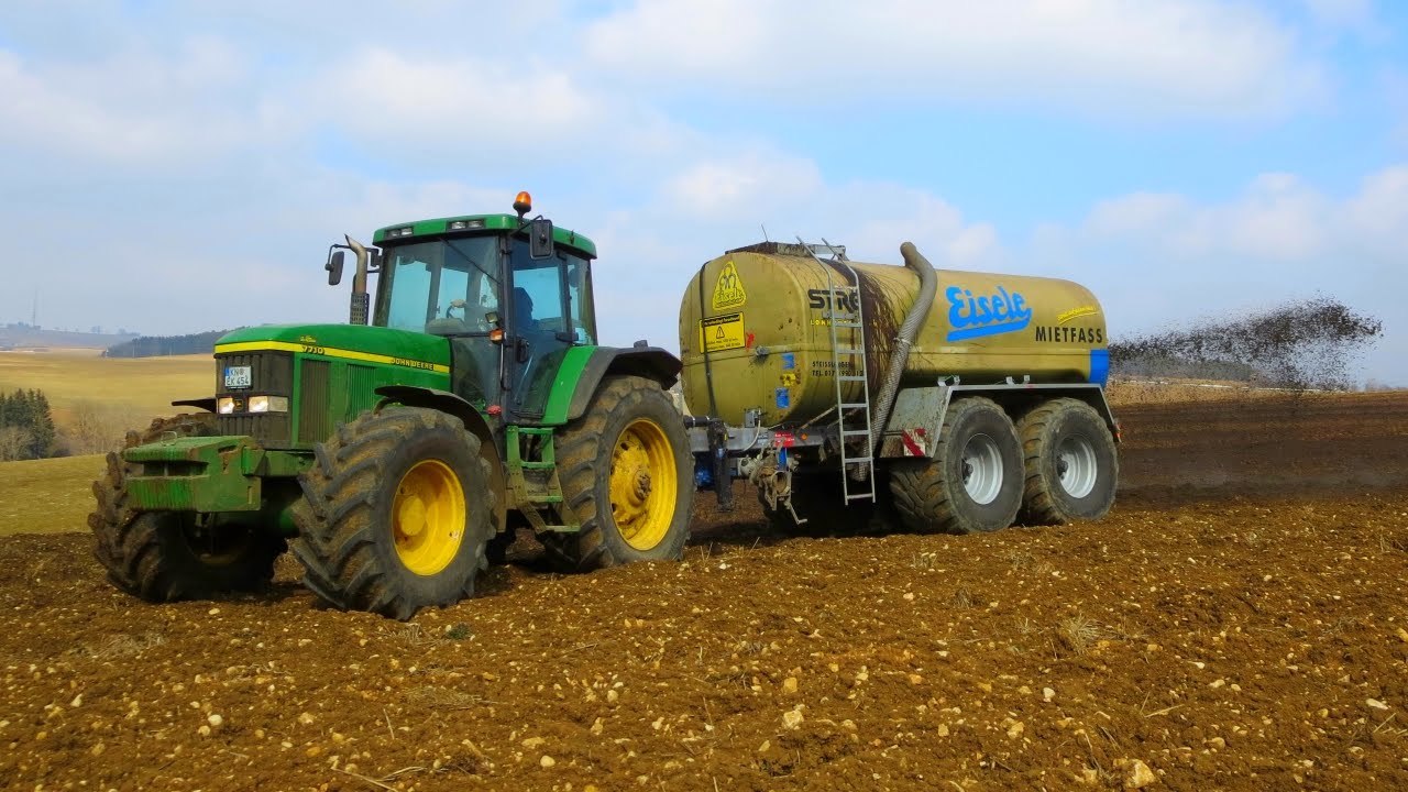 [SOUND] John Deere 7710 & 18.5 m³ Eisele | Gülle fahren 2015