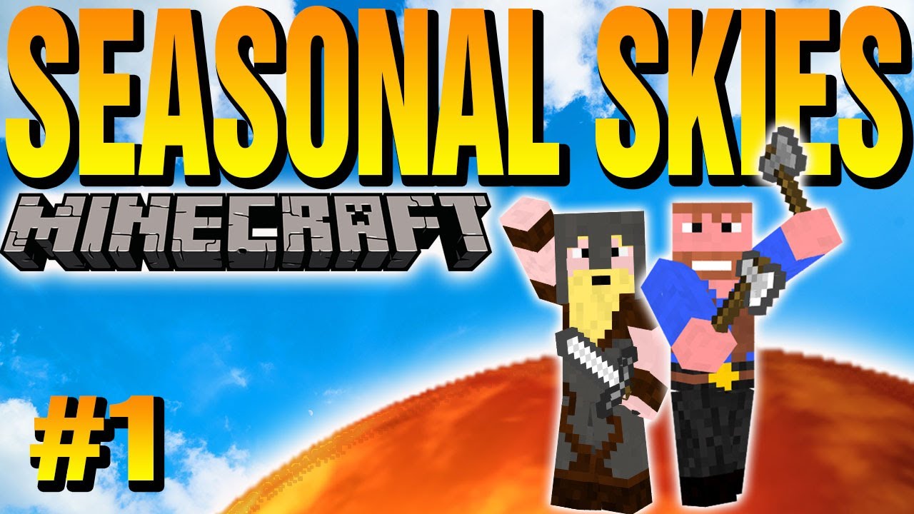 Dumb & Dumber play SEASONAL SKIES (Minecraft Custom Map)(1)
